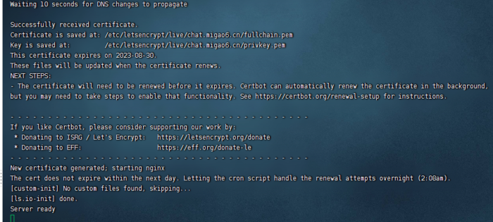 命令行使用docker安装Let's Encrypt和Bitwarden（docker中改名Vaultwarden）